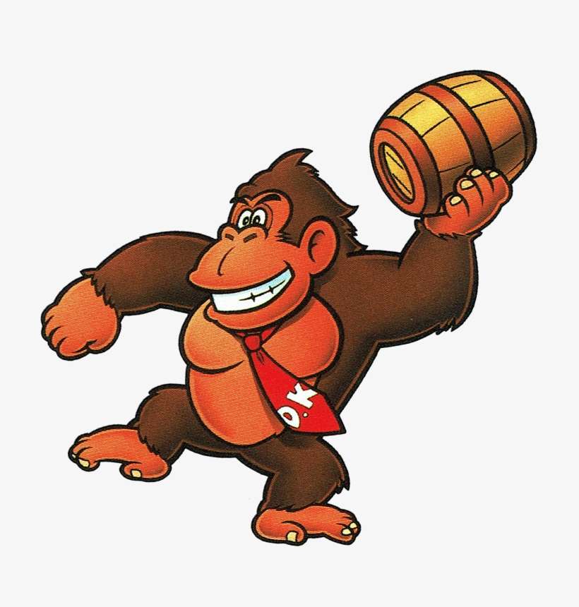 Donkey Kong Donkey Kong With Barrel PNG Image Transparent PNG Free