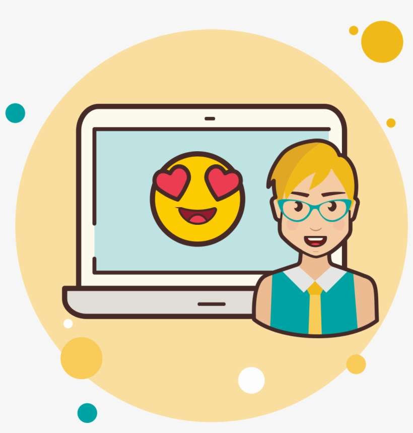 Laptop In Love Emoji Icon - Laptop, transparent png download