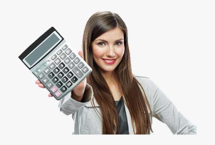 Mortgage Calculator Png Download - Girl Calculate, transparent png download