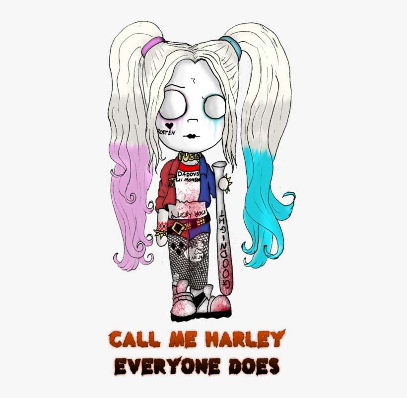 Harley Quinn By Little Horrorz On Deviantart - Cartoon, transparent png download