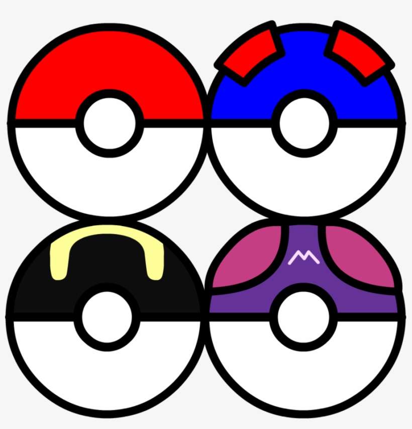 Vector Library Stock Pokeballs Of The St Gen By Jackson - All Pokeballs In Gen 1, transparent png download