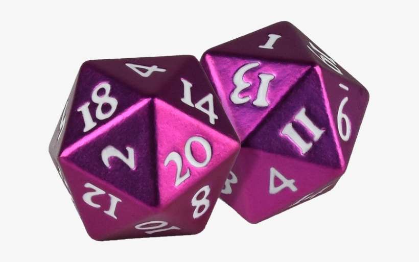 Ultra Pro D20 Dice Set Heavy Metal Pink - Ultra-pro D20 Dice Set: Heavy Metal - Grenadine (2), transparent png download