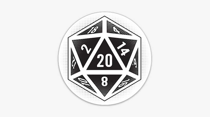 D20 Gaming Die Sticker - Funny D20, transparent png download