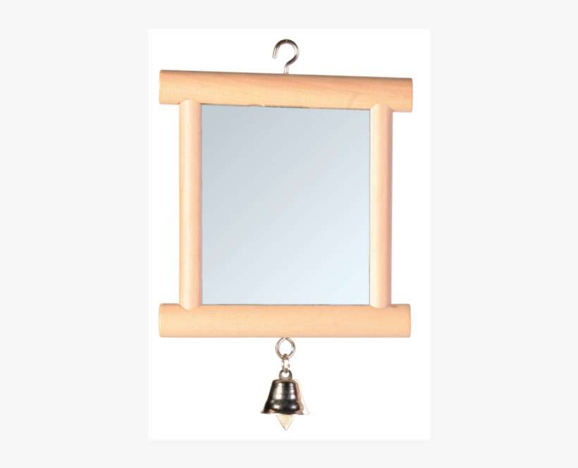 Trixie Mirror With Wooden Frame Bell - Trixie Mirror With Wooden Frame 9x10 Cm., transparent png download