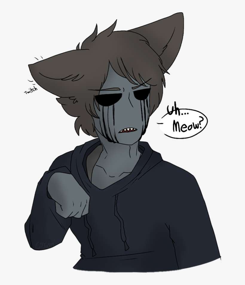 Ej's Cosplay He Used Gel To Get His Hair Like That - Eyeless Jack Neko, transparent png download