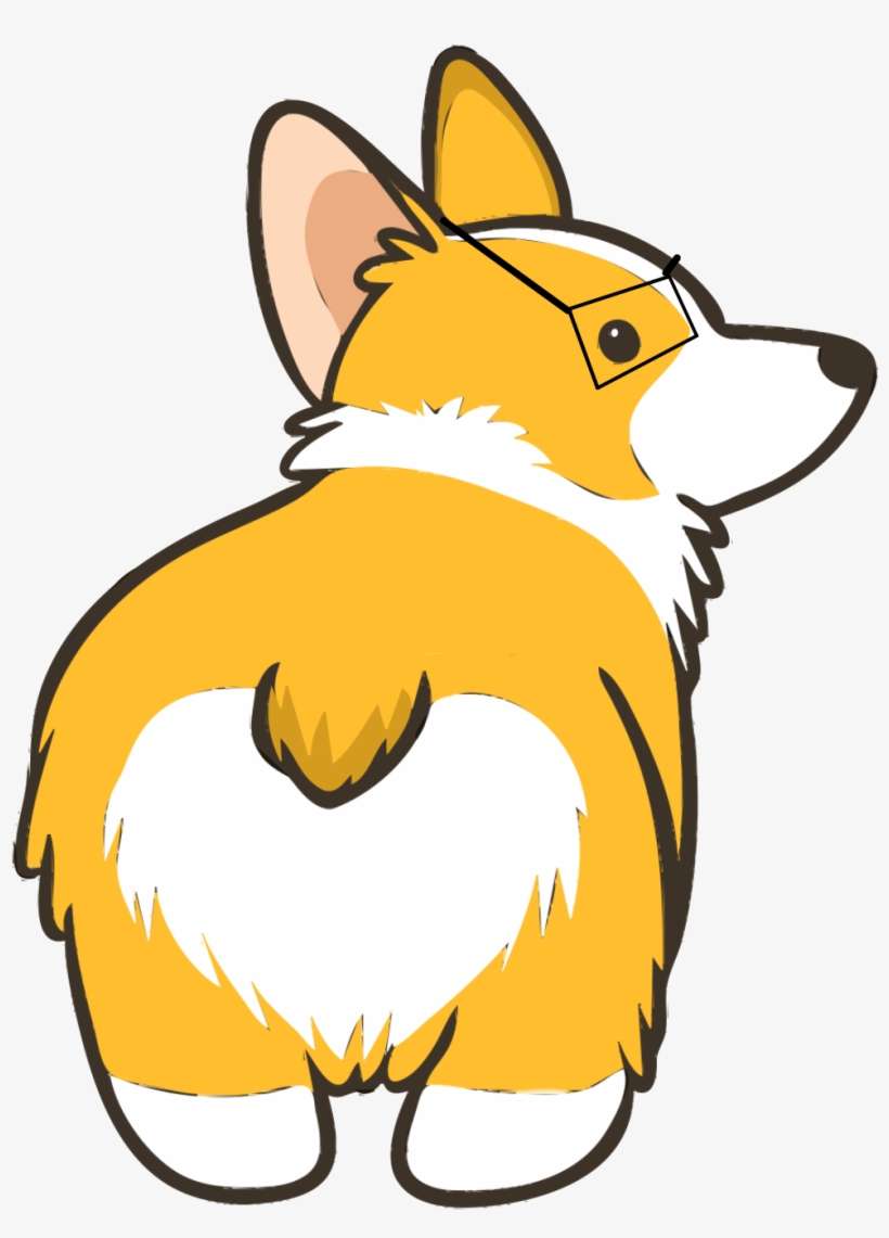 Callie The Calendar Corgi Keeps Track Of Events, Deadlines, - Cartoon Corgi Pillow Case, transparent png download