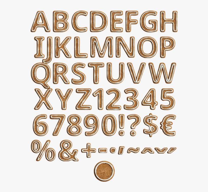 Christmas Gingerbread Font Alphabet - Alfabeto En Color Azul, transparent png download