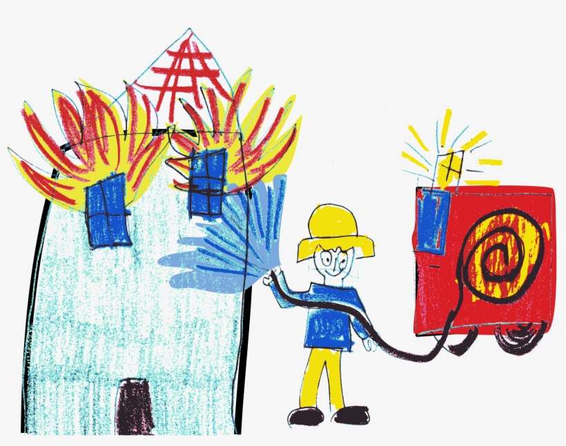 Picture Black And White Library Bombero Fuego Fire - Firefighter, transparent png download