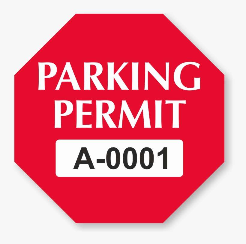 Parking Permit Octagon Shaped Sticker - Reserved Parking Signs For Pastor, transparent png download