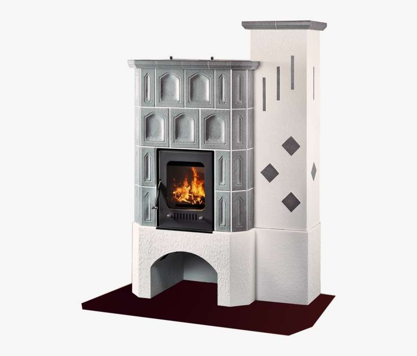 Tiled Stove Fuego With Attachment/top - Fireplace, transparent png download
