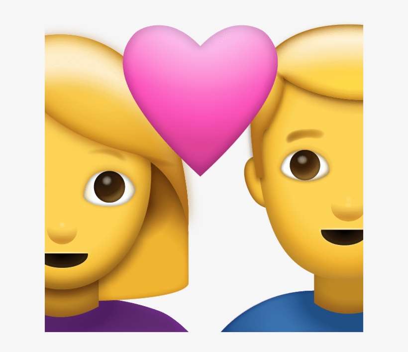 Emoji Man Woman Heart, transparent png download