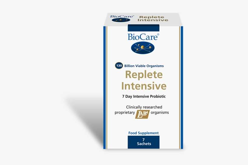Biocare Replete Intensive Probiotic Sachets 7 Sachets - Biocare Replete Intensive - Pack Of 7 Sachets, transparent png download