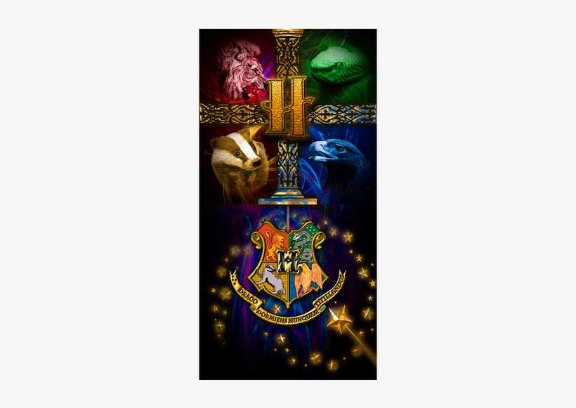 Hogwarts Houses Of Wizardry - Hogwarts Coat Of Arms Tablet - Ipad Mini 1 (horizontal), transparent png download
