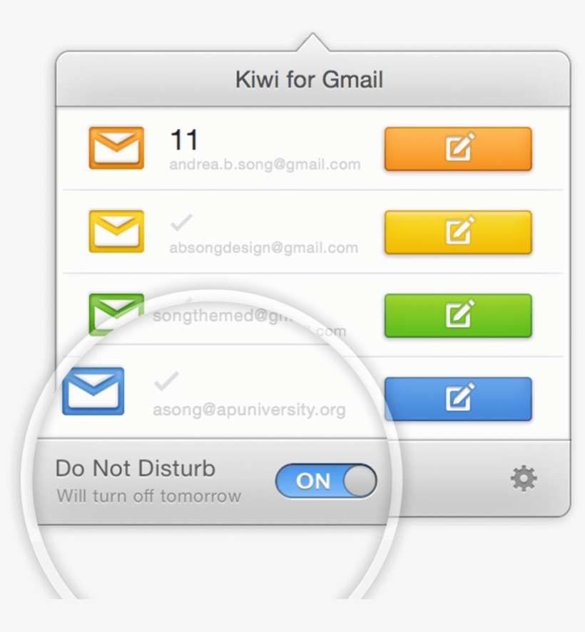 Hide Email Counts, Badges, And Notifications Until - Kiwi Gmail, transparent png download