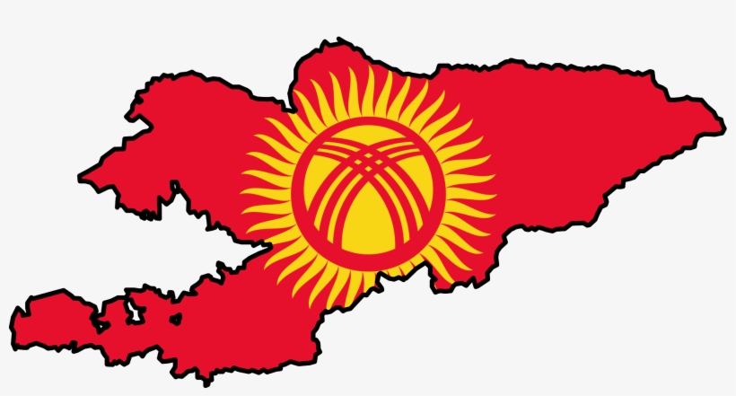 Kyrgyzstan Flag Map The Constitutional Court Of South - Kyrgyzstan Flag Map Png, transparent png download