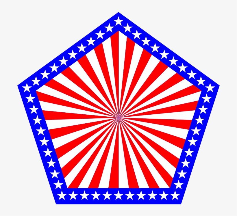 Download America Flags Clipart - American Flag In A Pentagon, transparent png download