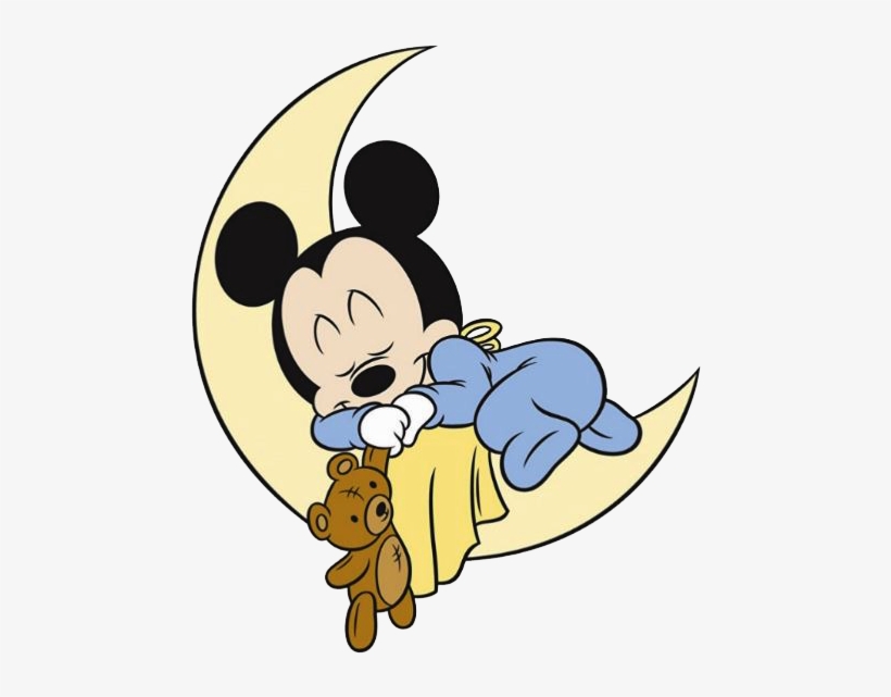 Png Freeuse Library Clip Art Babies Galore Funpict - Baby Mickey Sleeping, transparent png download