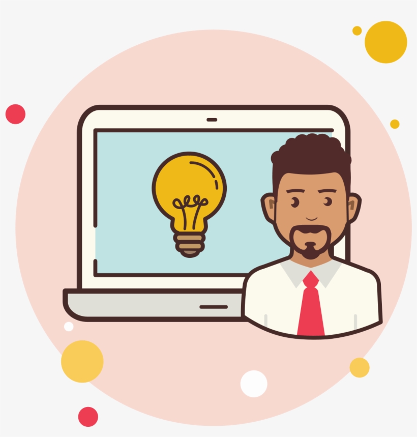 Man Laptop Idea Icon - Laptop, transparent png download