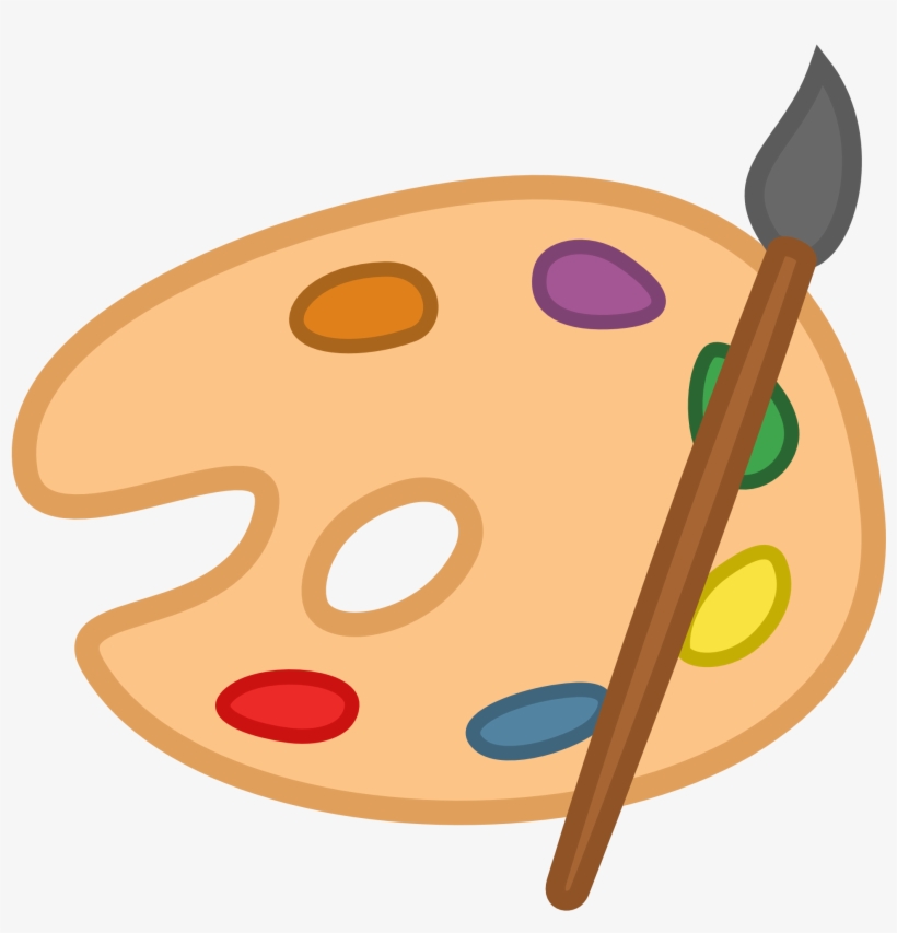 Vector Paintbrush Palette - Paint Palette Clipart, transparent png download