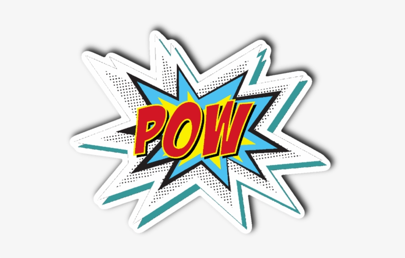 Comic Book Words Pow Vinyl Die Cut Sticker - Comic Book Words Png, transparent png download