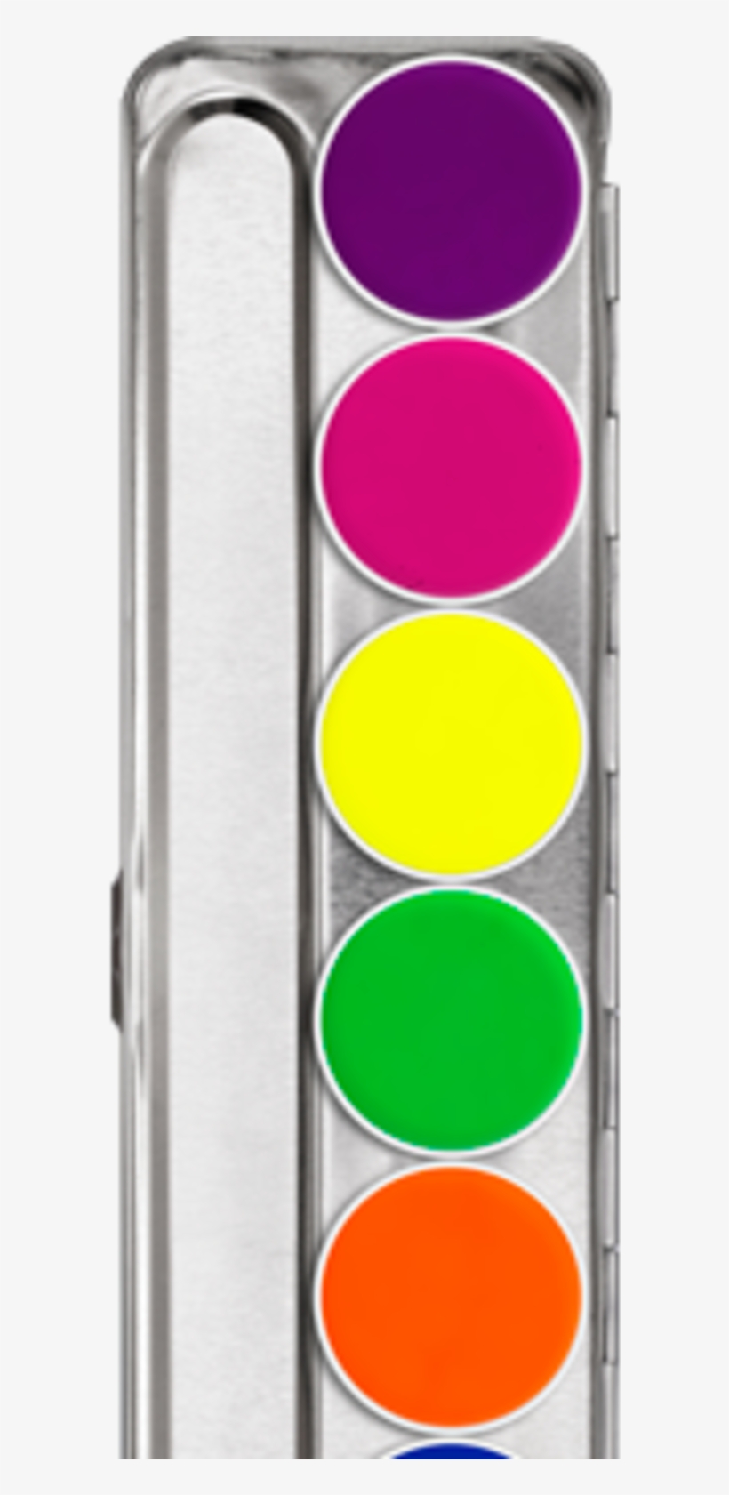 With Virtually Every Color Of The Rainbow This Palette - Kryolan Aquacolor Day Glow Palette 6 Colors 5177 Uv-dayglow, transparent png download