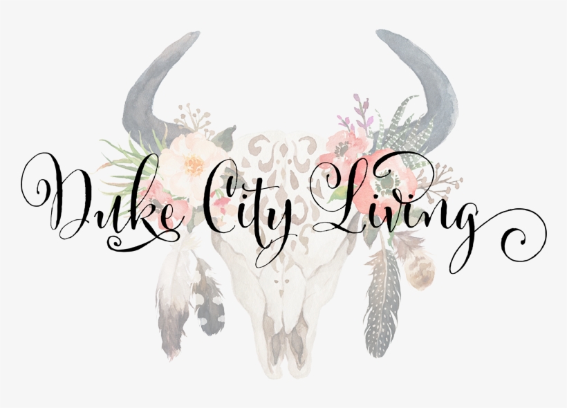 Duke City Living - Cow Skull With Flowers And Feathers, transparent png download