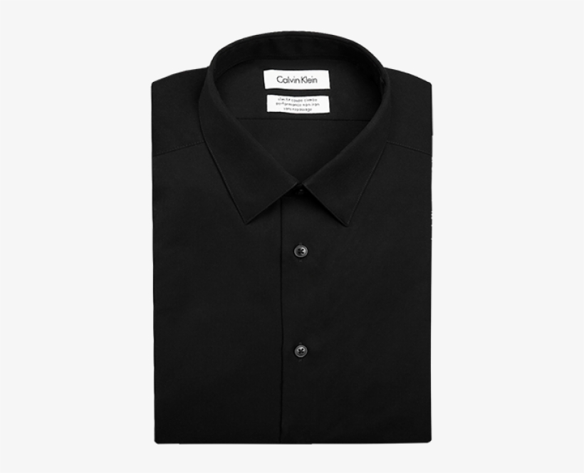 ~calvin Klein Steel Non Iron Slim Fit Square Pattern - Black Shirt Images Hd, transparent png download