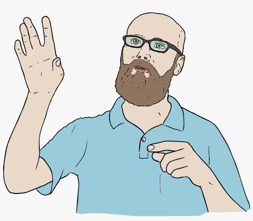 Graphic Stock Lambert Hand Up Big Image Png - Man Talking Clipart, transparent png download