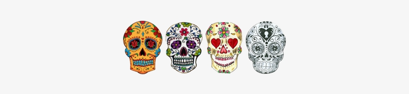 Transparent, Skull, And Overlay Image - Sugar Skull Small Tattoo, transparent png download