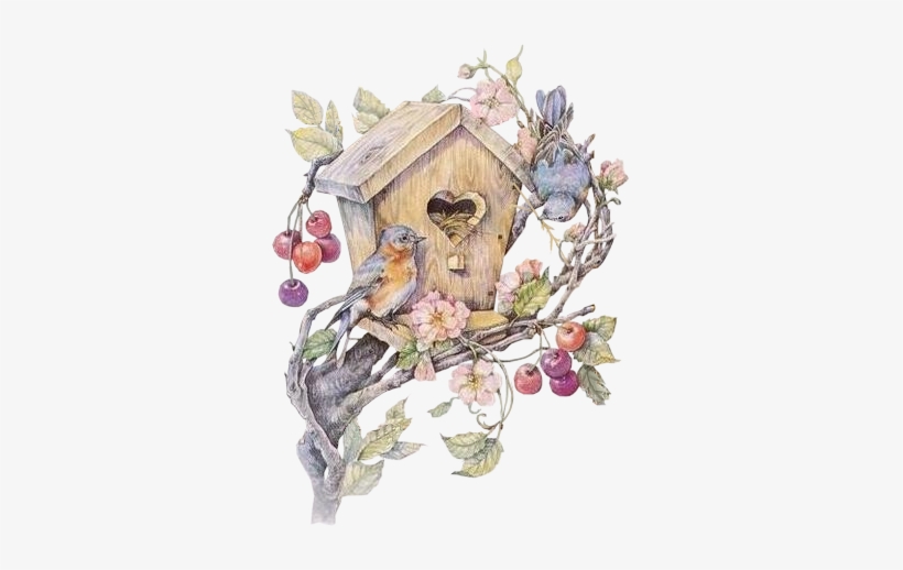 Klik For At Se I Normal Størrelse - Blue Bird House Paper Tole 3d Kit 8x10, transparent png download