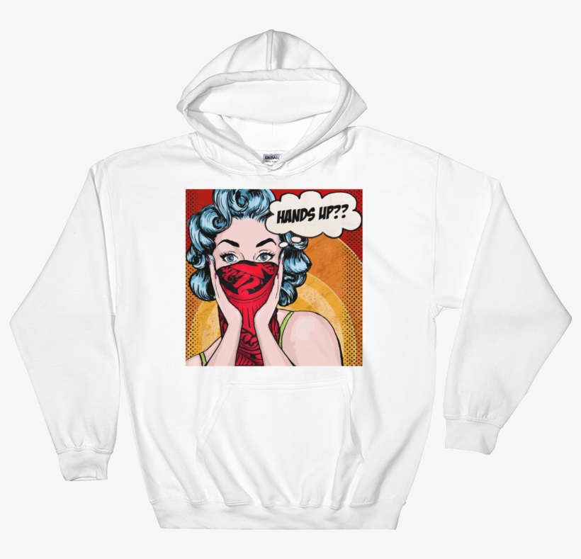 Hands Up Hooded Sweatshirt - Hoodie, transparent png download