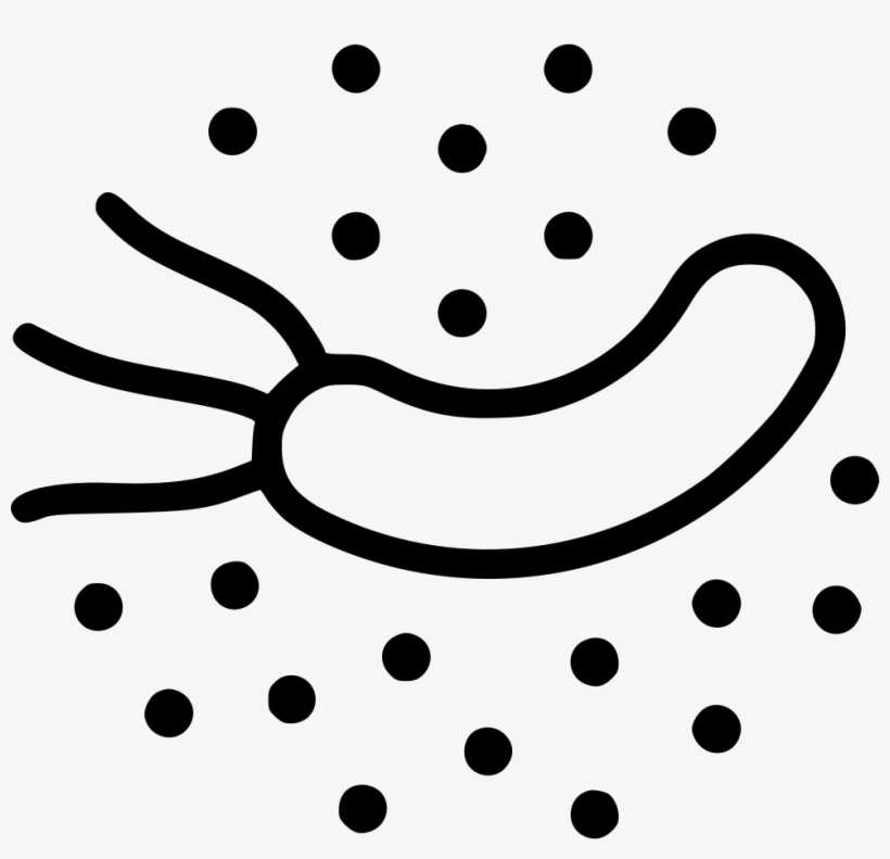 Bacteria Virus Microbe Germs Bacterium Comments - Bacteria Black And White Clipart, transparent png download