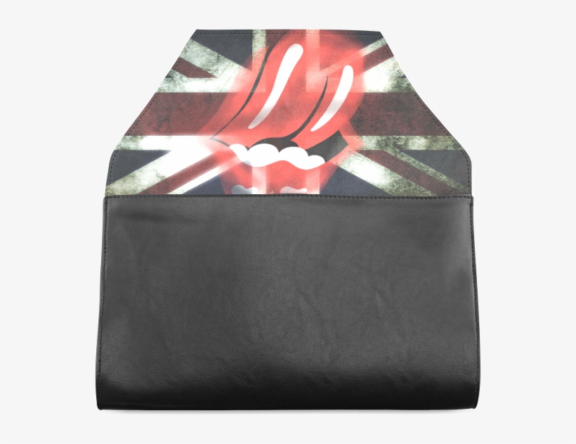 Leather Designer Handbag With Rolling Stones Logo - Handbag, transparent png download