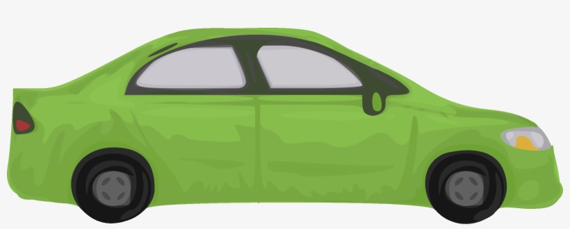 Rough Car Clip Art Library Stock - Green Car Clipart, transparent png download