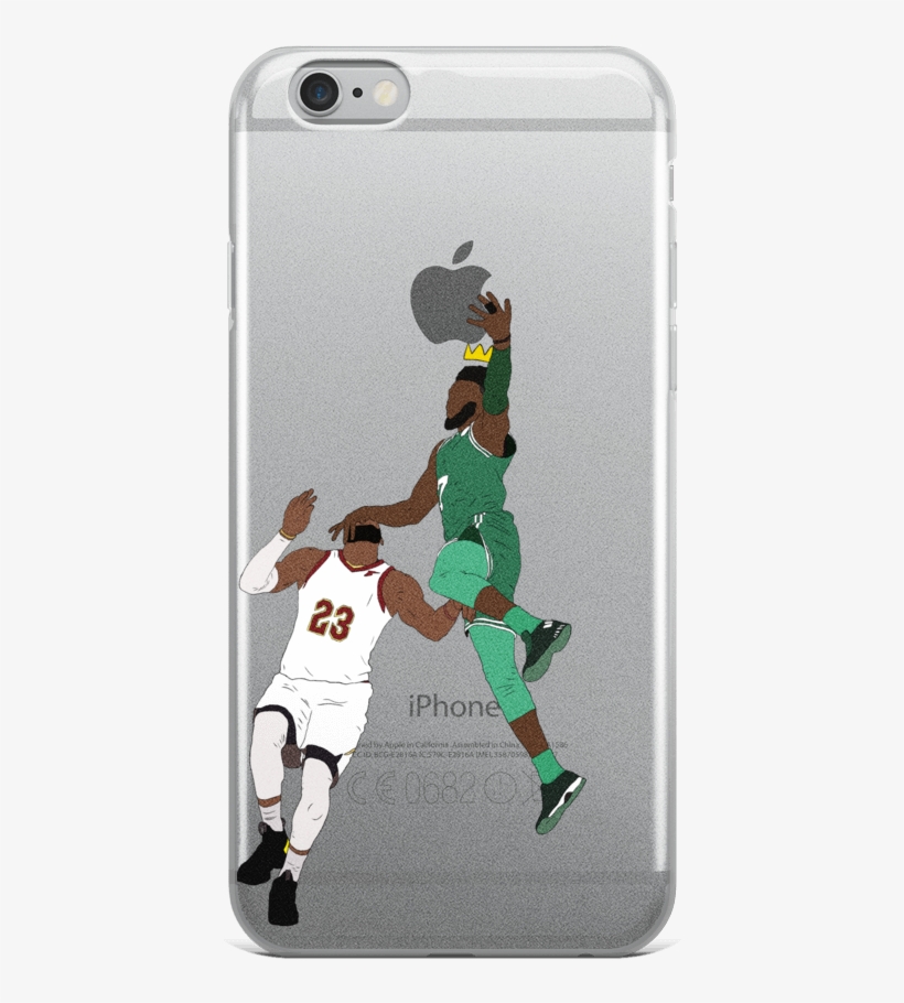 Jaylen Over Lebron Dunking Apple Logo Iphone Case (all - Apple Sign Iphone Cases, transparent png download