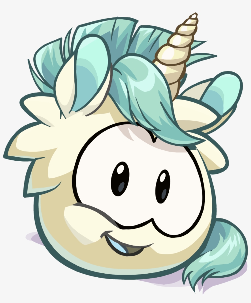 Unicorn Puffle Artwork - Imagens Do Club Penguin Puffles, transparent png download
