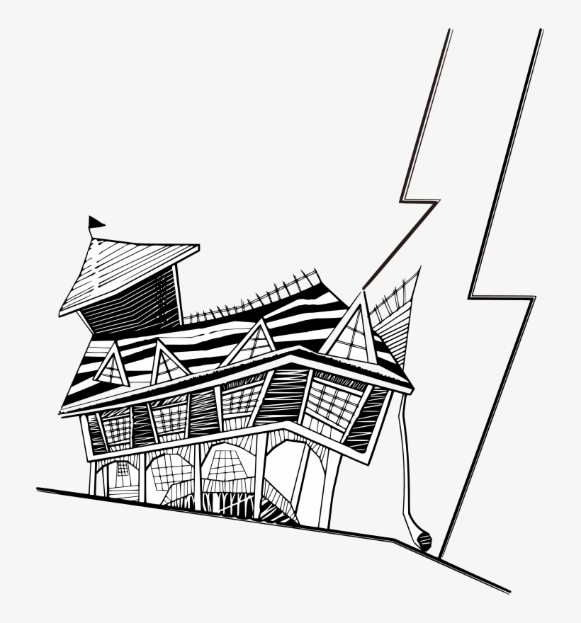 Medium Image - Crooked House Drawing, transparent png download