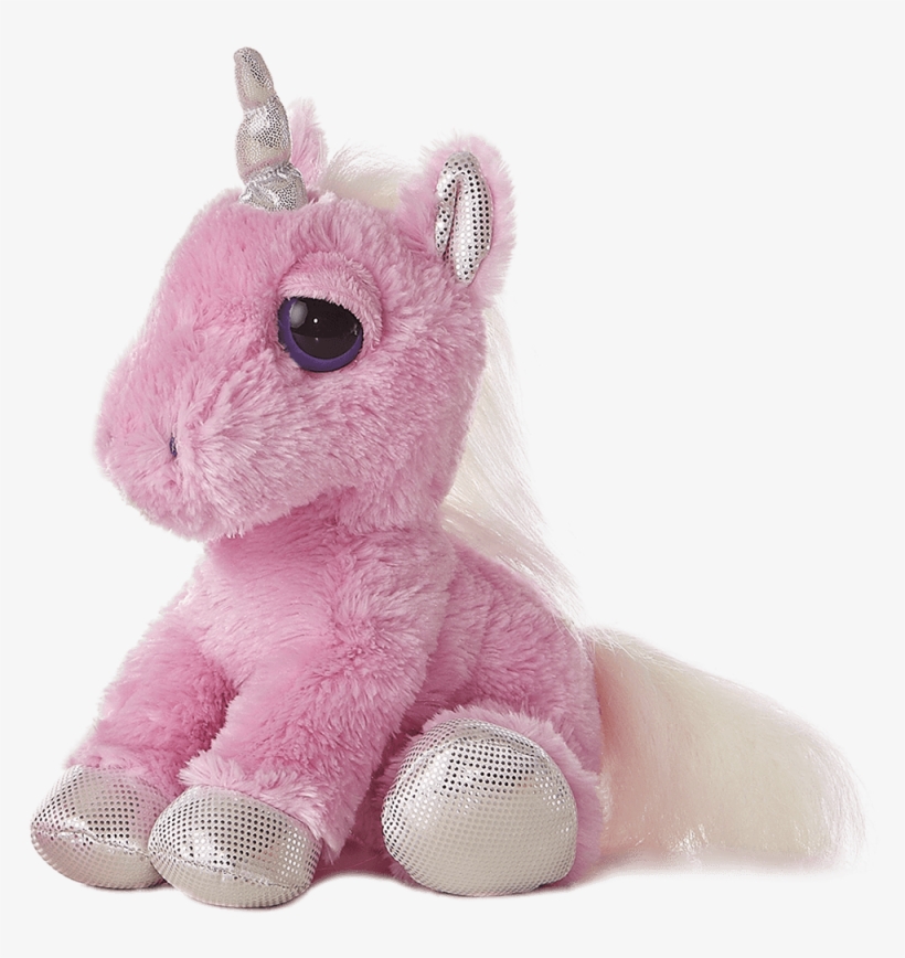 12" Pink Dreamy Eyes Unicorn Soft Toy, transparent png download