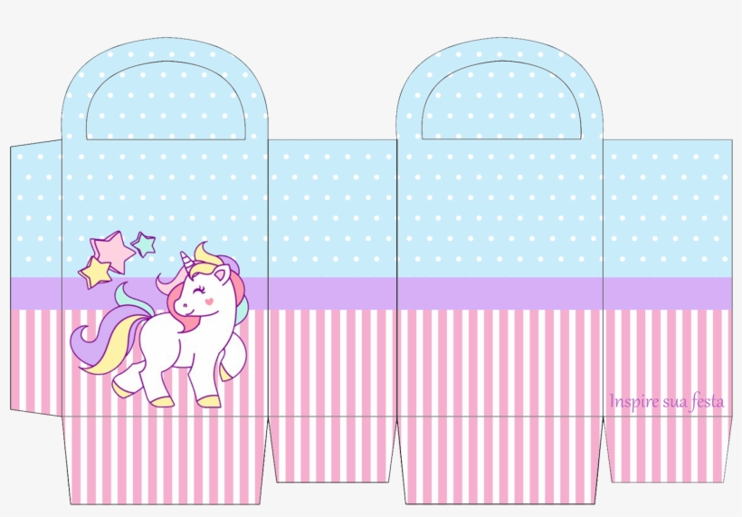 Kit Festa Unicórnio Para Imprimir Grátis - Unicorn Paper Bag Printable, transparent png download