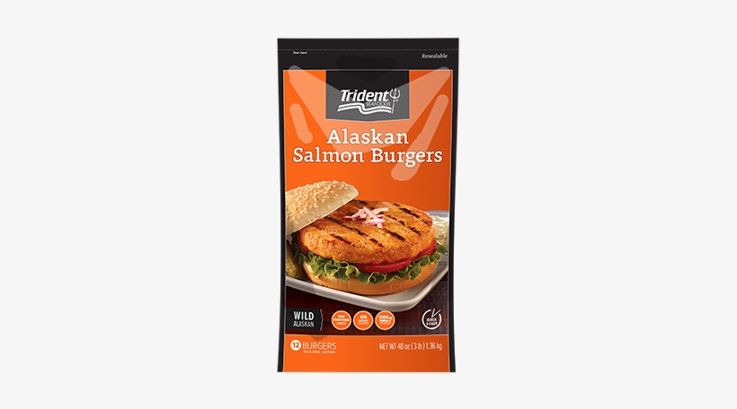 Salmon Burger, transparent png download