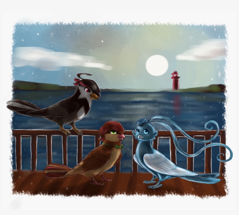 #emil The Altaria #samuel The Pidgeotto #nalafari The - Painting, transparent png download