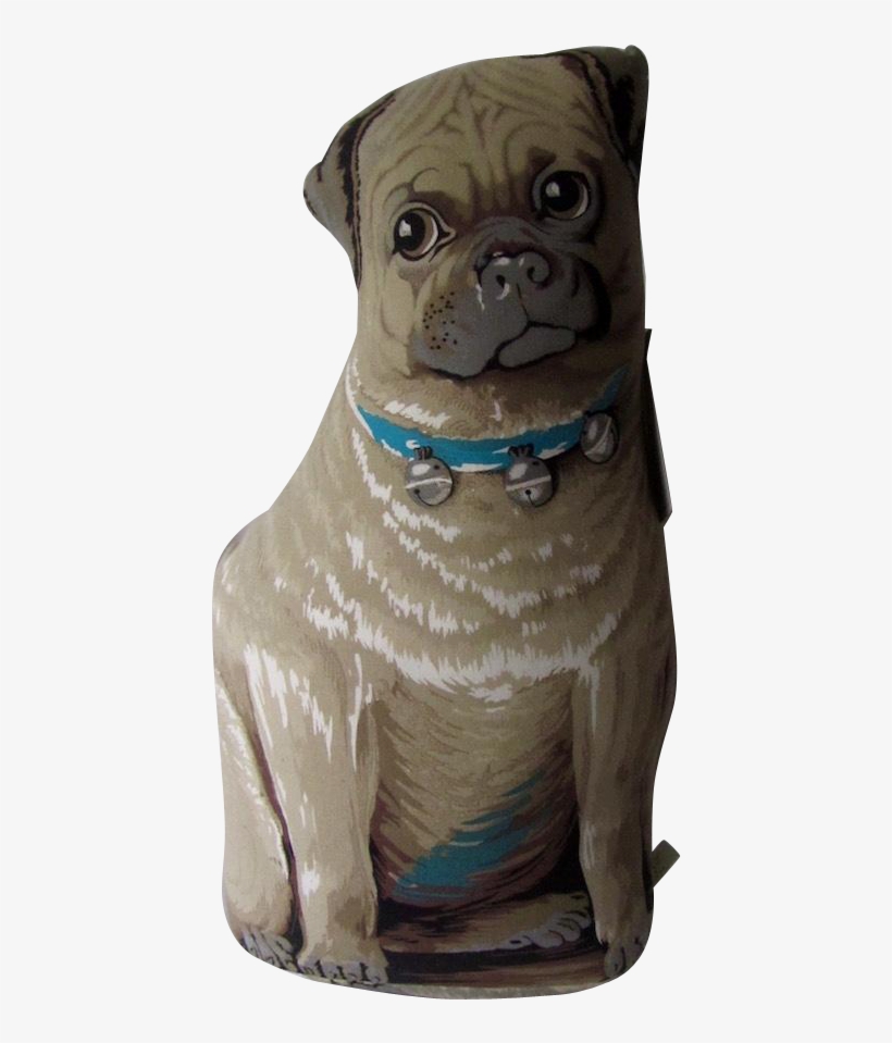 Vintage Rag Doll Pug Stuffed Doorstop Toy Works - Toy, transparent png download