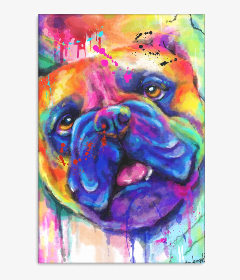 Bulldog Canvas Wrap 2402ph - Pug, transparent png download