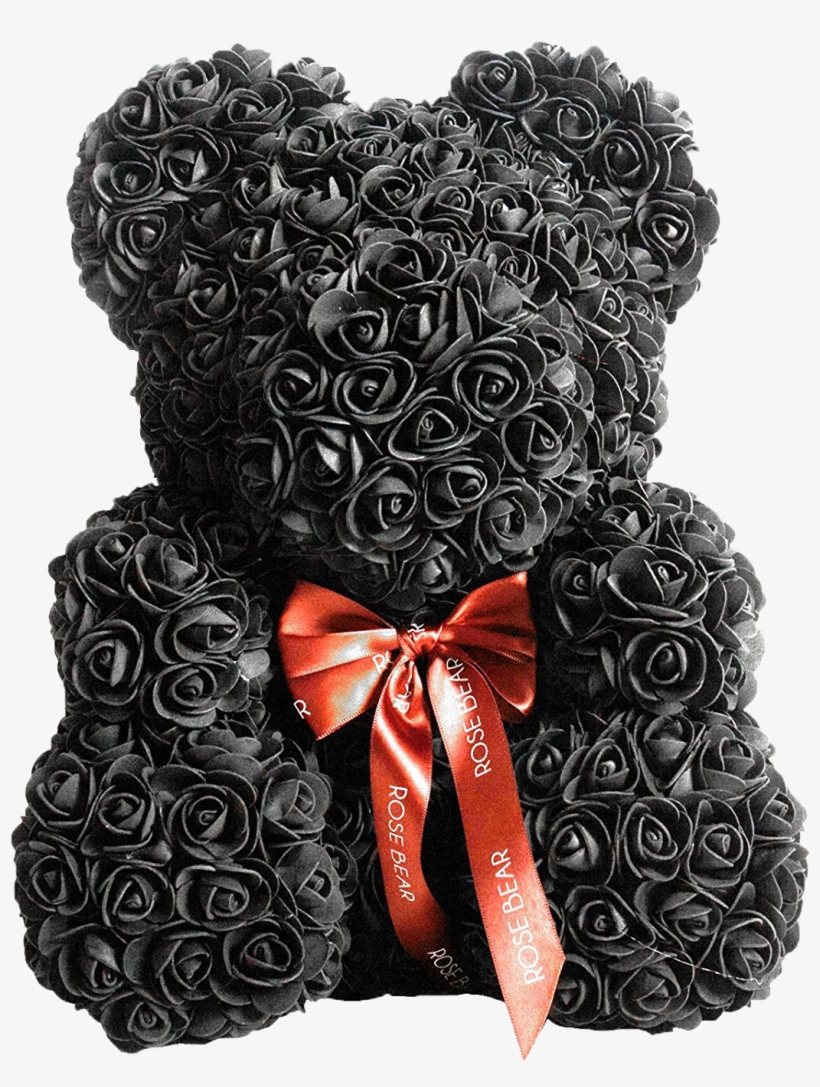 Rose Bear Black, transparent png download