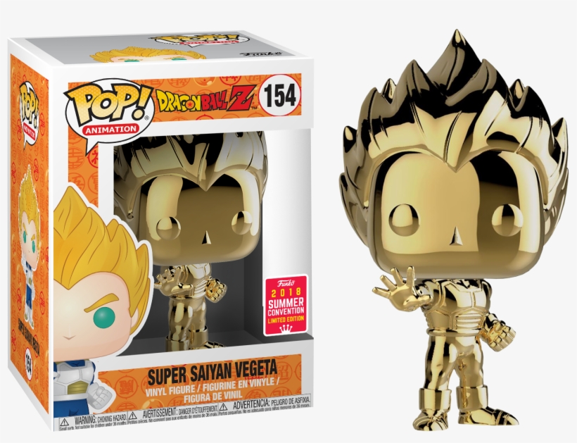 Super Saiyan Vegeta [summer Convention] - Gold Vegeta Funko Pop, transparent png download