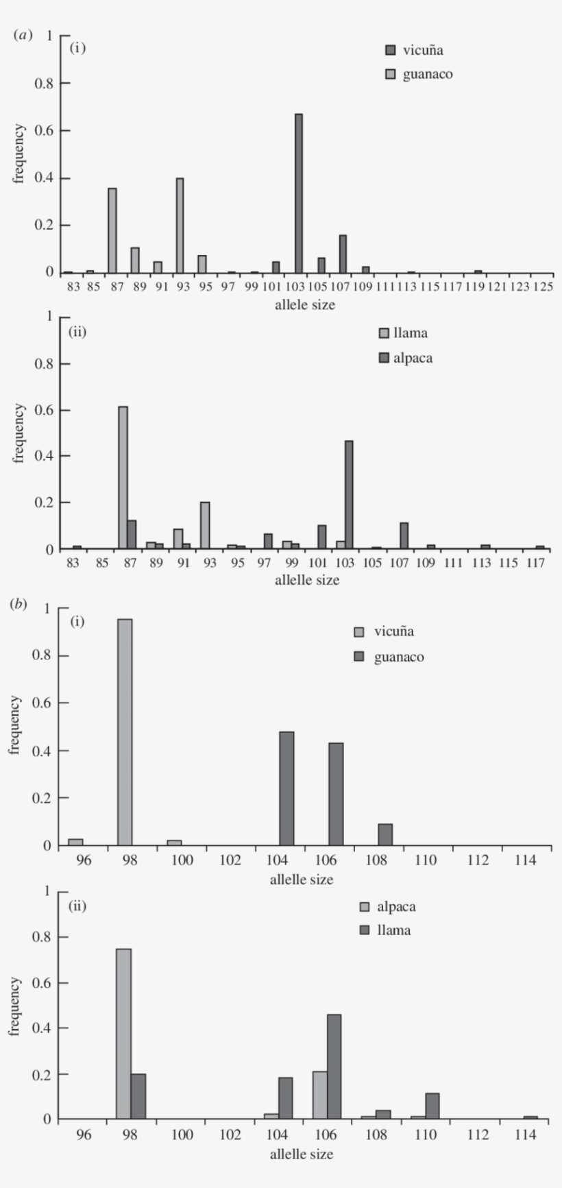 Allele Frequency Histograms For A Large Sample Of Vicu - Llama, transparent png download