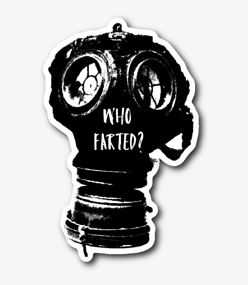 Who Farted Gas Mask Sticker - Maskeli Adam Png, transparent png download