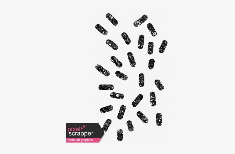 Ice Cream Sprinkles Black Glitter - Gold Glitter Graphics, transparent png download