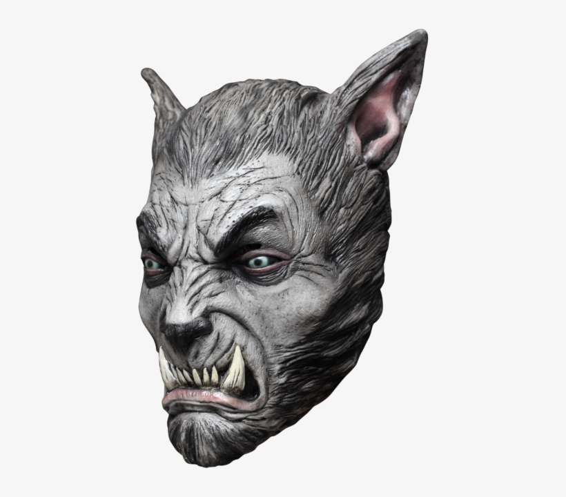 Wolfman Werewolf Ghoulish Deluxe Adult Latex Silver - Mask Head Werewolf Beast Silver Wolf, transparent png download