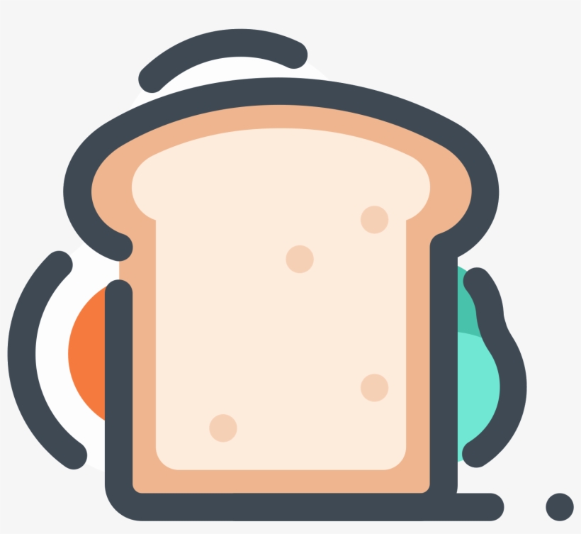 Sandwich With Fried Egg Icon - Sandwich, transparent png download